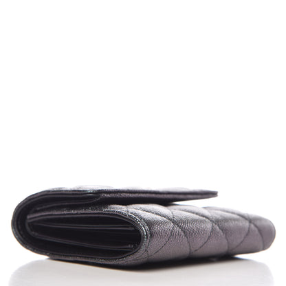 Chanel Iridescent Caviar Quilted Small Flap Wallet Black 4 of 8