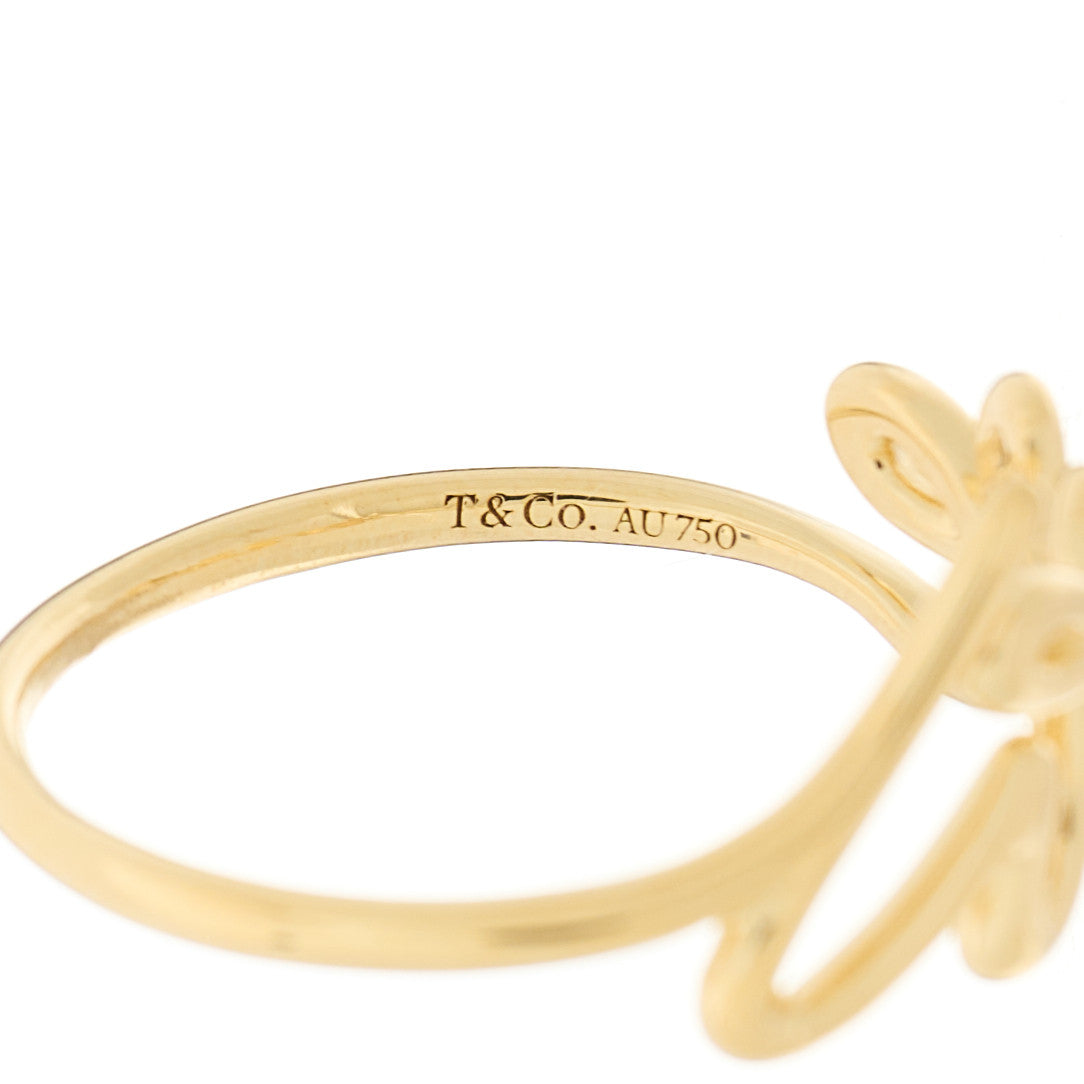 18K Yellow Gold Paloma's Graffiti Love Ring 54 7