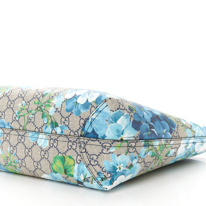Gucci GG Supreme Monogram Blooms Small Reversible Tote Beige Blue Navy 10 of 10