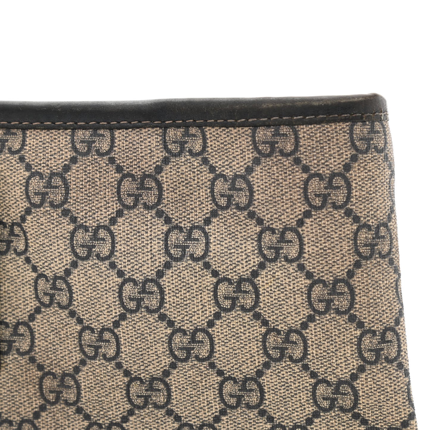 GG Supreme Monogram Medium Zippered Shopping Tote Navy