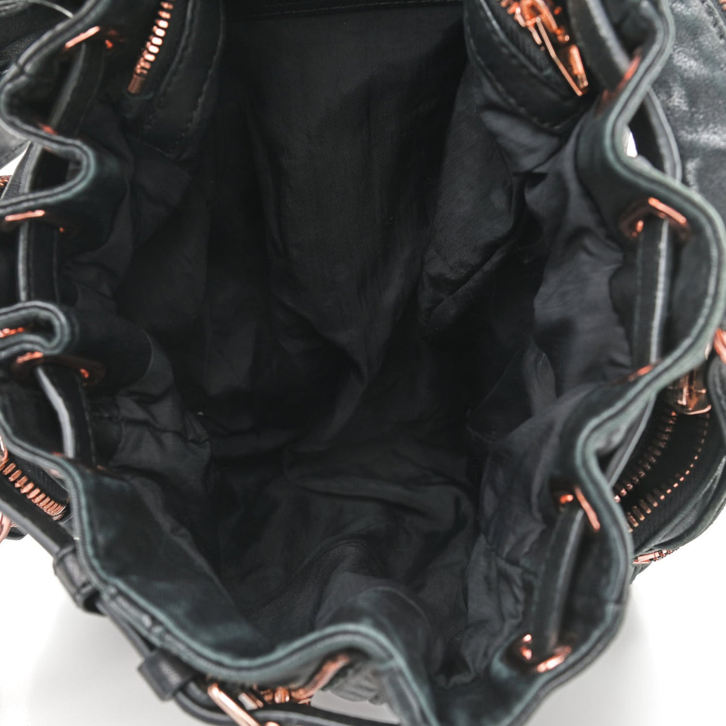Lambskin Marti Backpack Washed Black Rose Gold Hardware