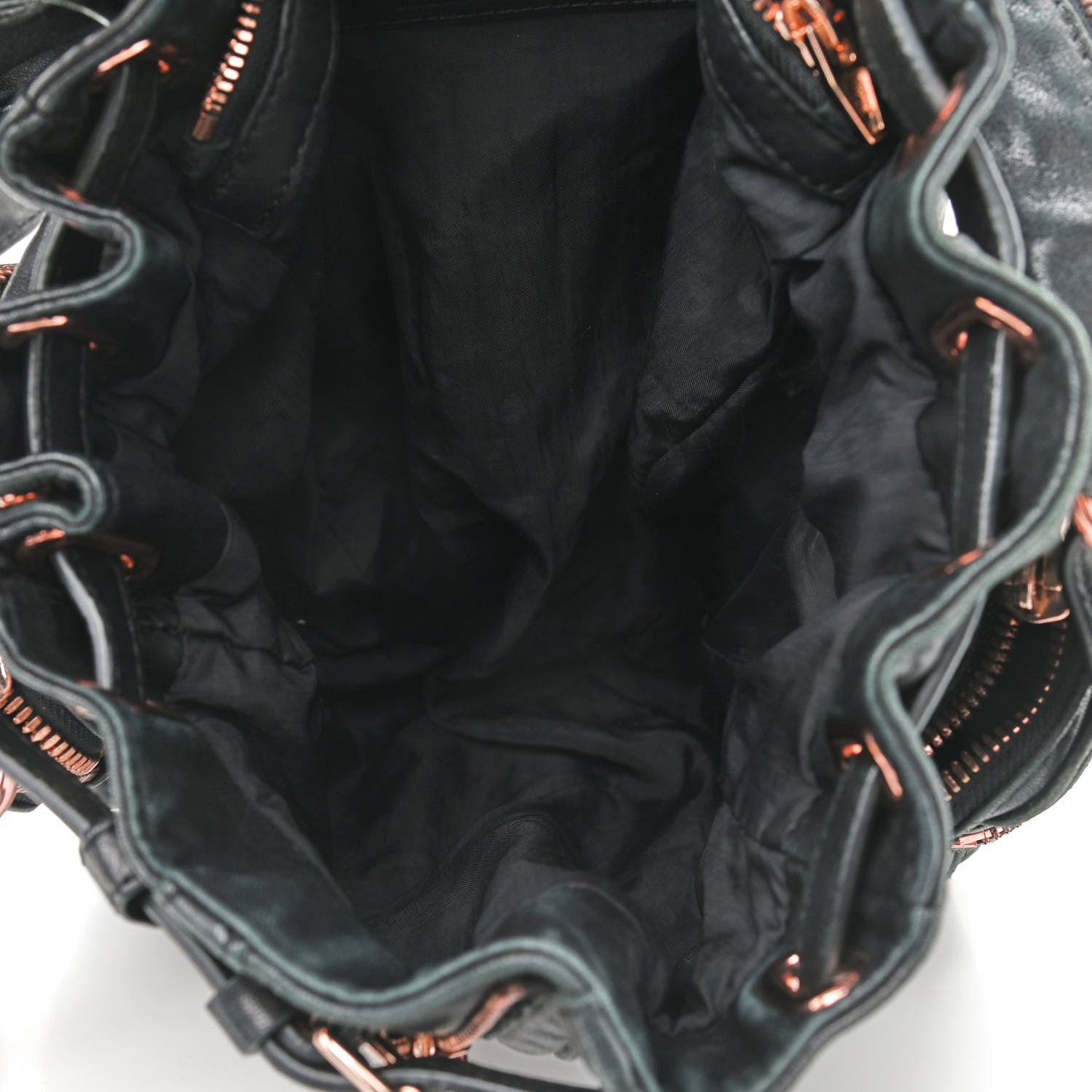 Alexander Wang Lambskin Marti Backpack Washed Black Rose Gold Hardware 5 of 10