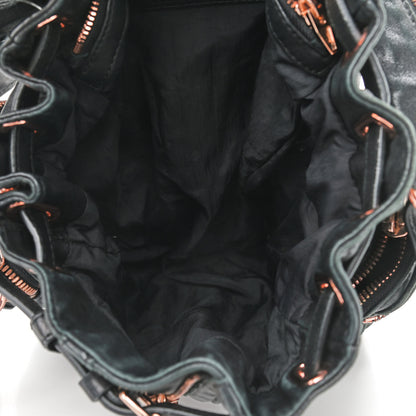 Alexander Wang Lambskin Marti Backpack Washed Black Rose Gold Hardware 5 of 10