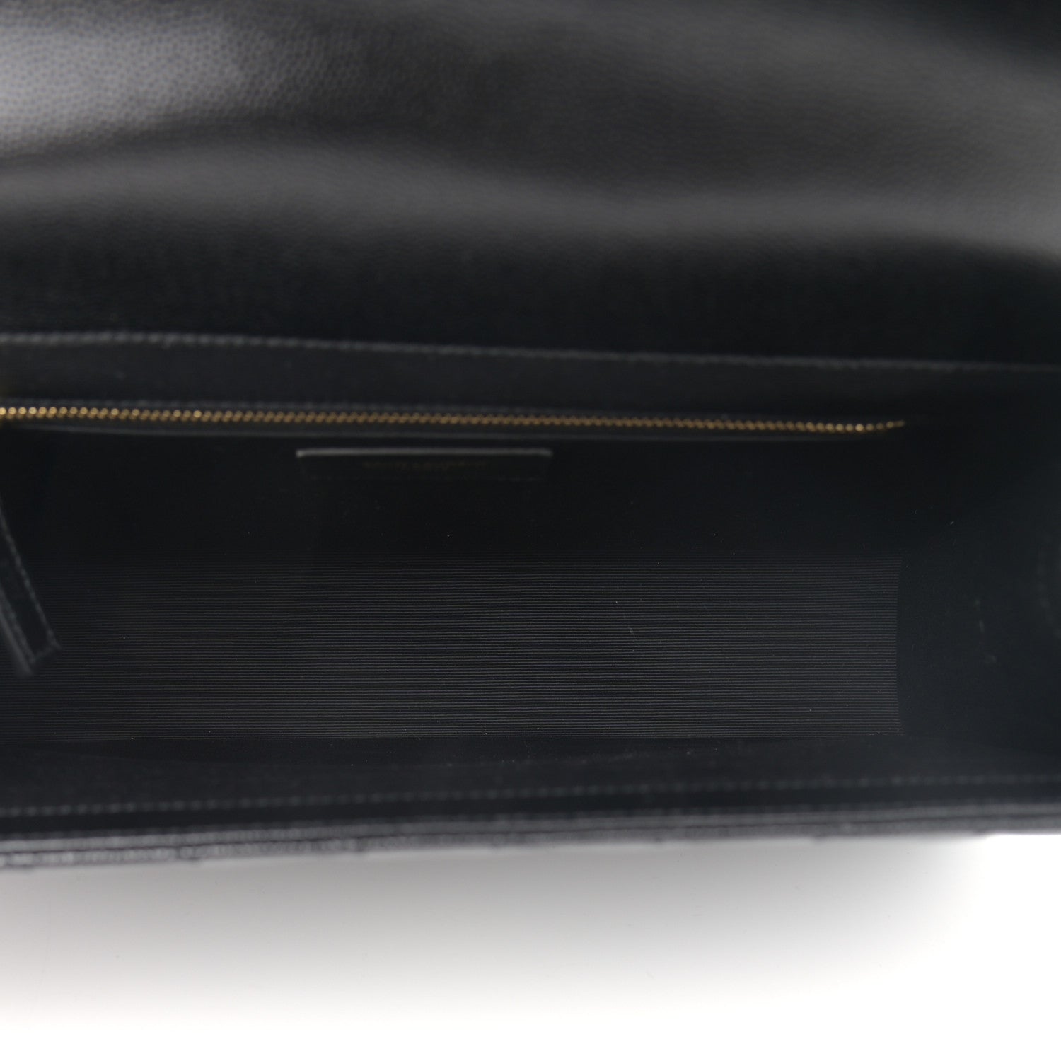 Saint Laurent Grain De Poudre Matelasse Chevron Large Monogram Satchel Black 4 of 10