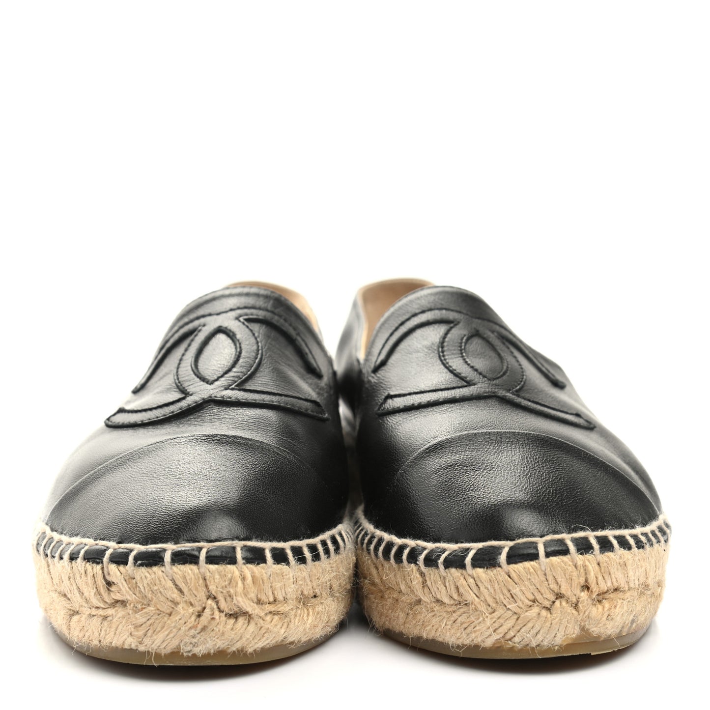 Lambskin CC Espadrilles 37 Black