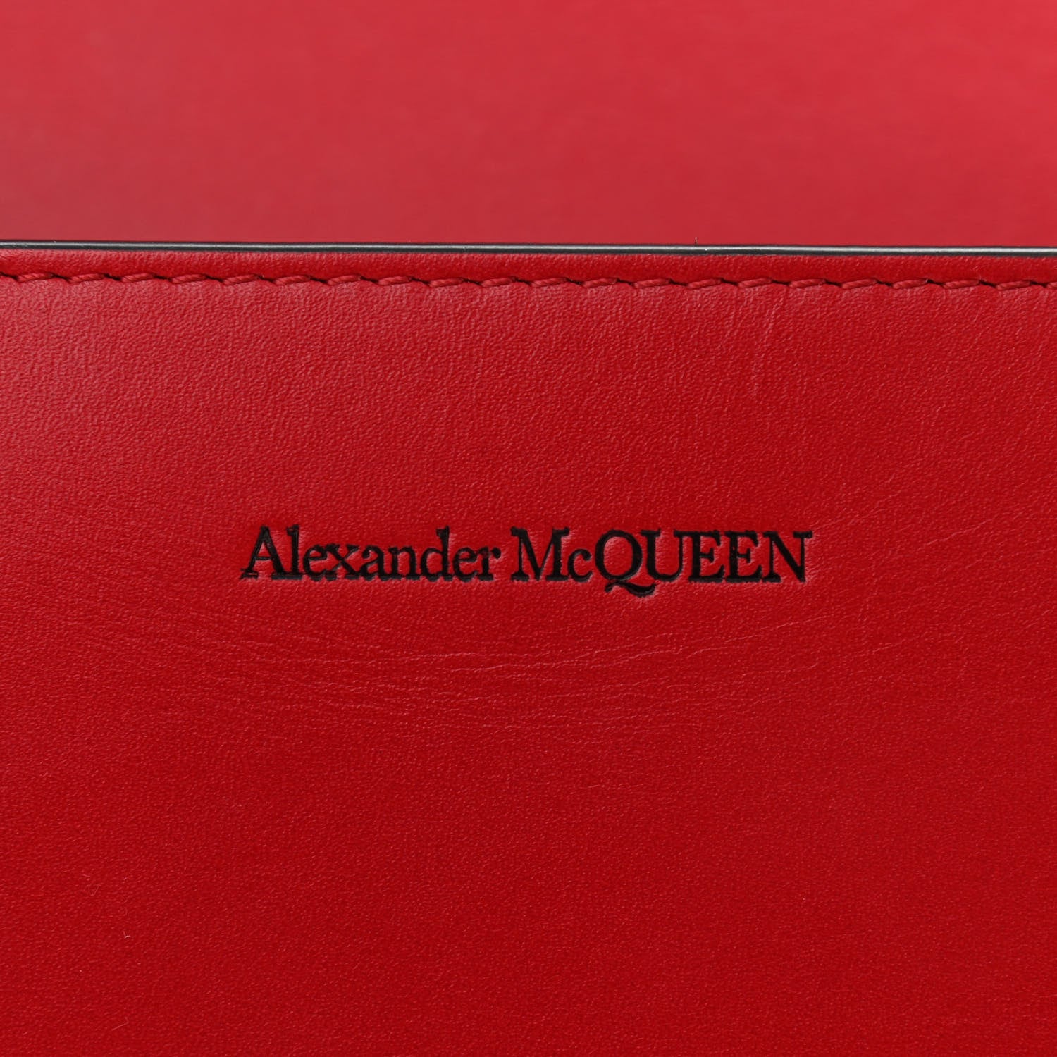 Alexander McQueen Calfskin Jeweled Knuckle Satchel Red 6 of 12