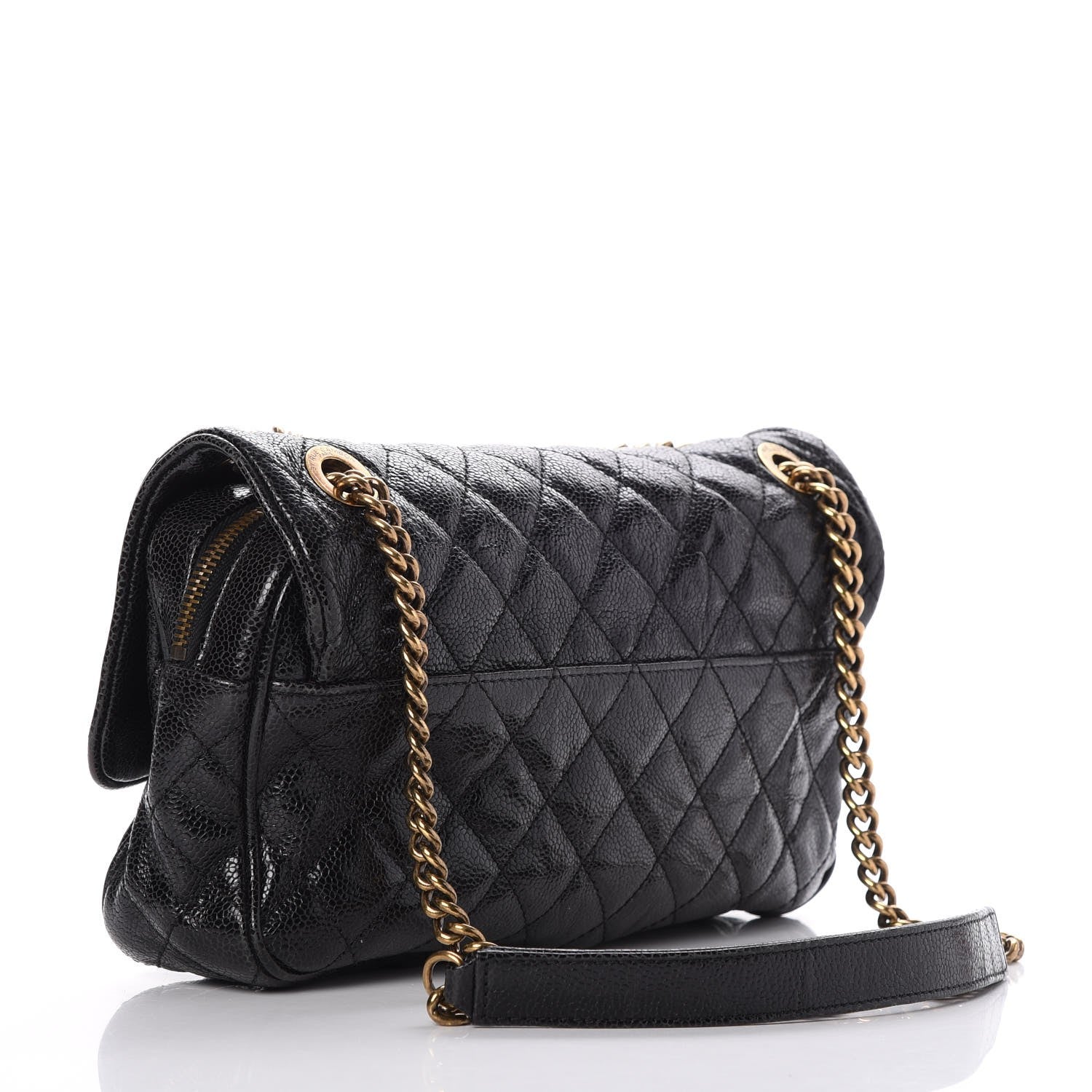 Chanel Crumpled Grained Calfskin Quilted Small Shiva Flap Black 3 of 10
