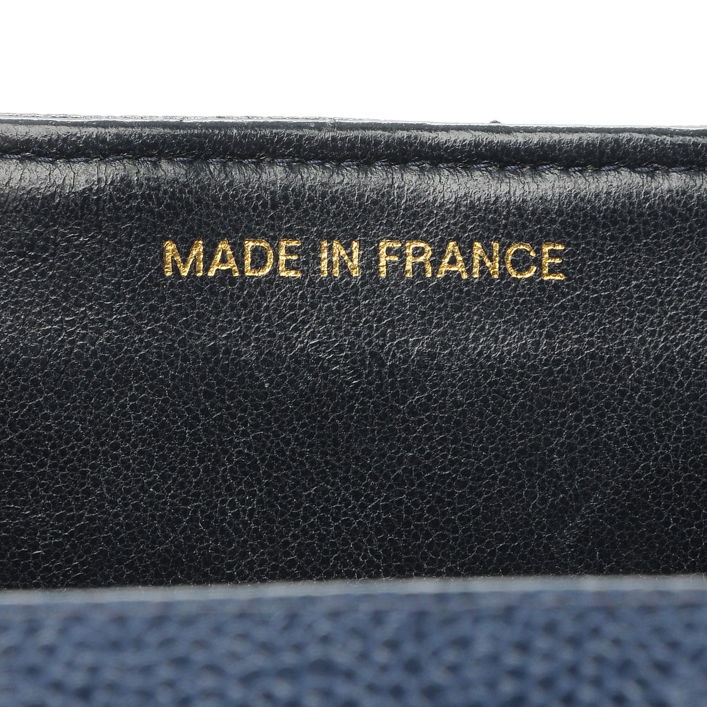 Caviar Quilted Jumbo Single Flap Blue