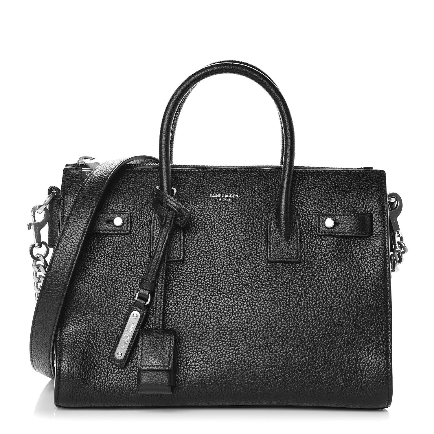 Saint Laurent Grained Calfskin Baby Supple Sac De Jour Black 1 of 14