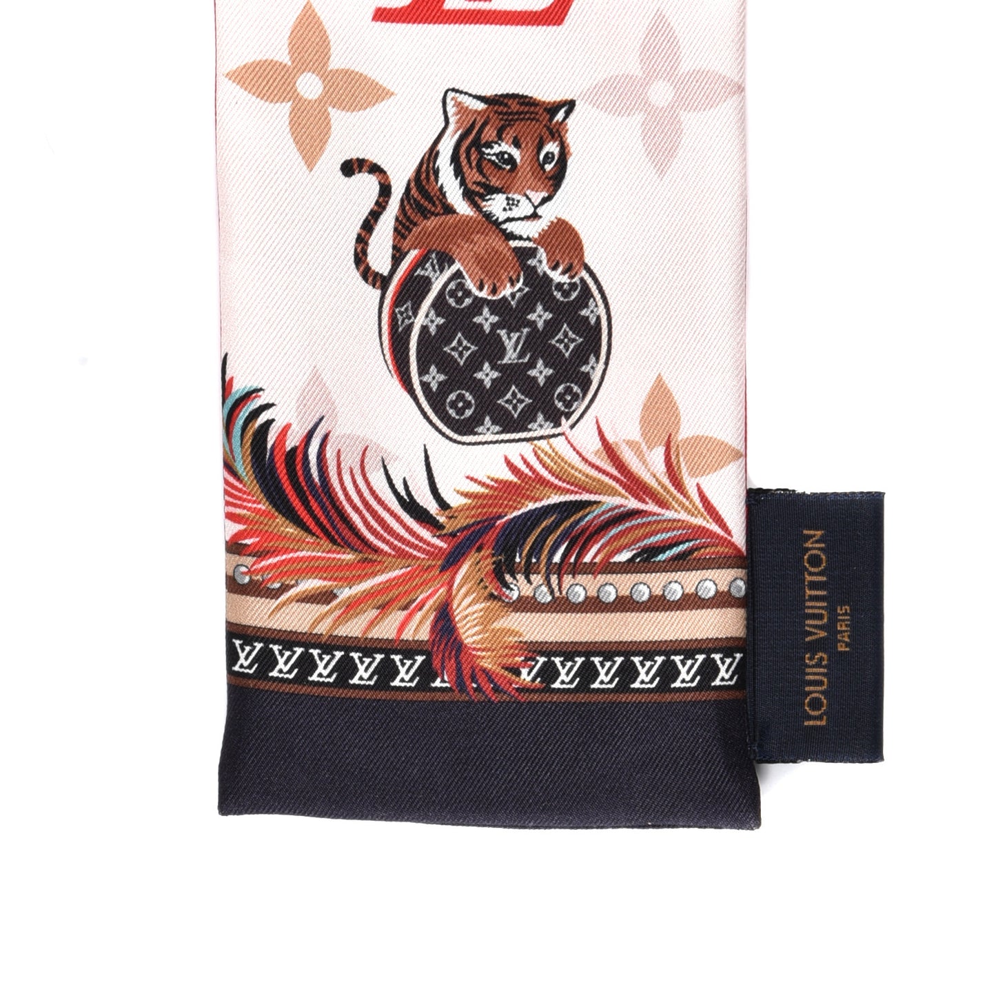Silk Lunar New Year Tiger Bandeau Red