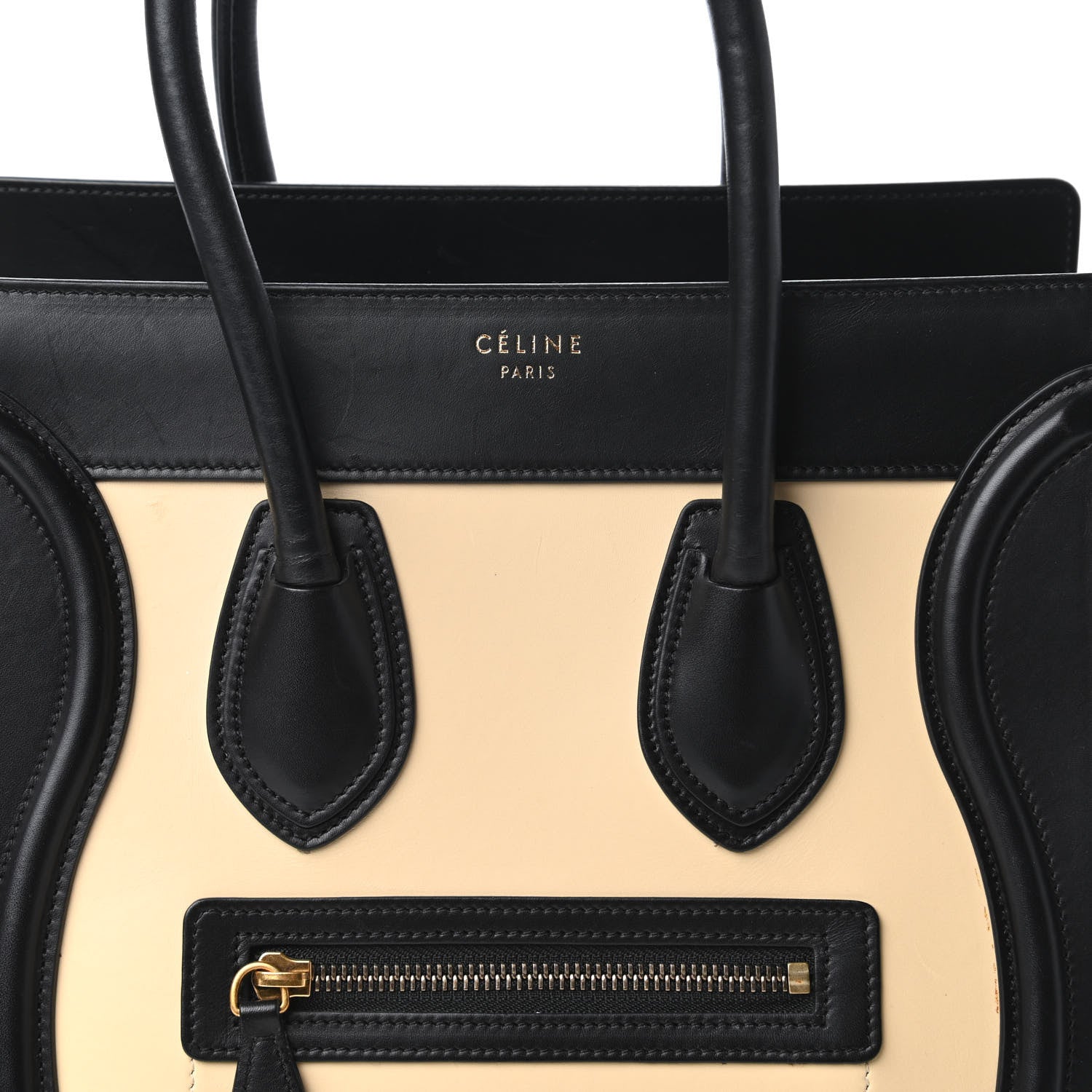 Celine Satin Calfskin Micro Tri-Color Luggage Seashell 9 of 9