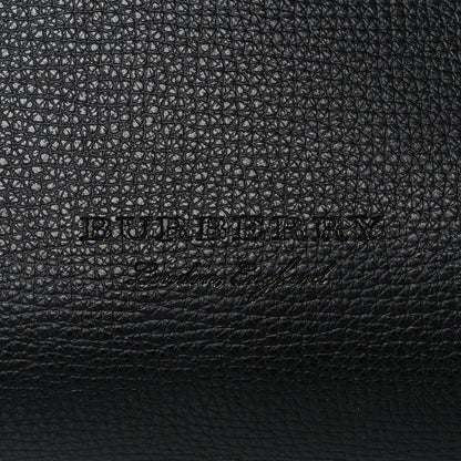 Burberry Grainy Calfskin Haymarket Check Small Reversible Tote Black 9 of 16
