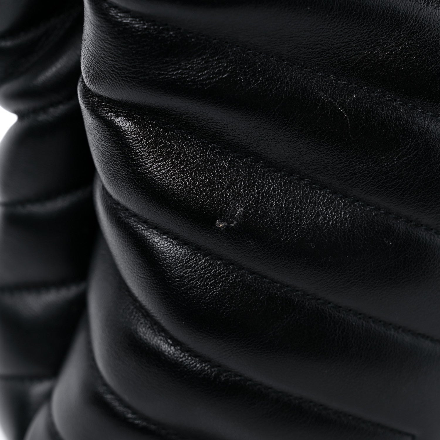 Saint Laurent Calfskin Y Quilted Monogram MonochromeMedium Loulou Chain Satchel Black 16 of 18