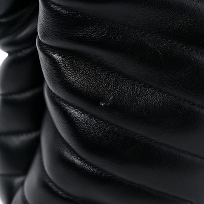Saint Laurent Calfskin Y Quilted Monogram MonochromeMedium Loulou Chain Satchel Black 16 of 18