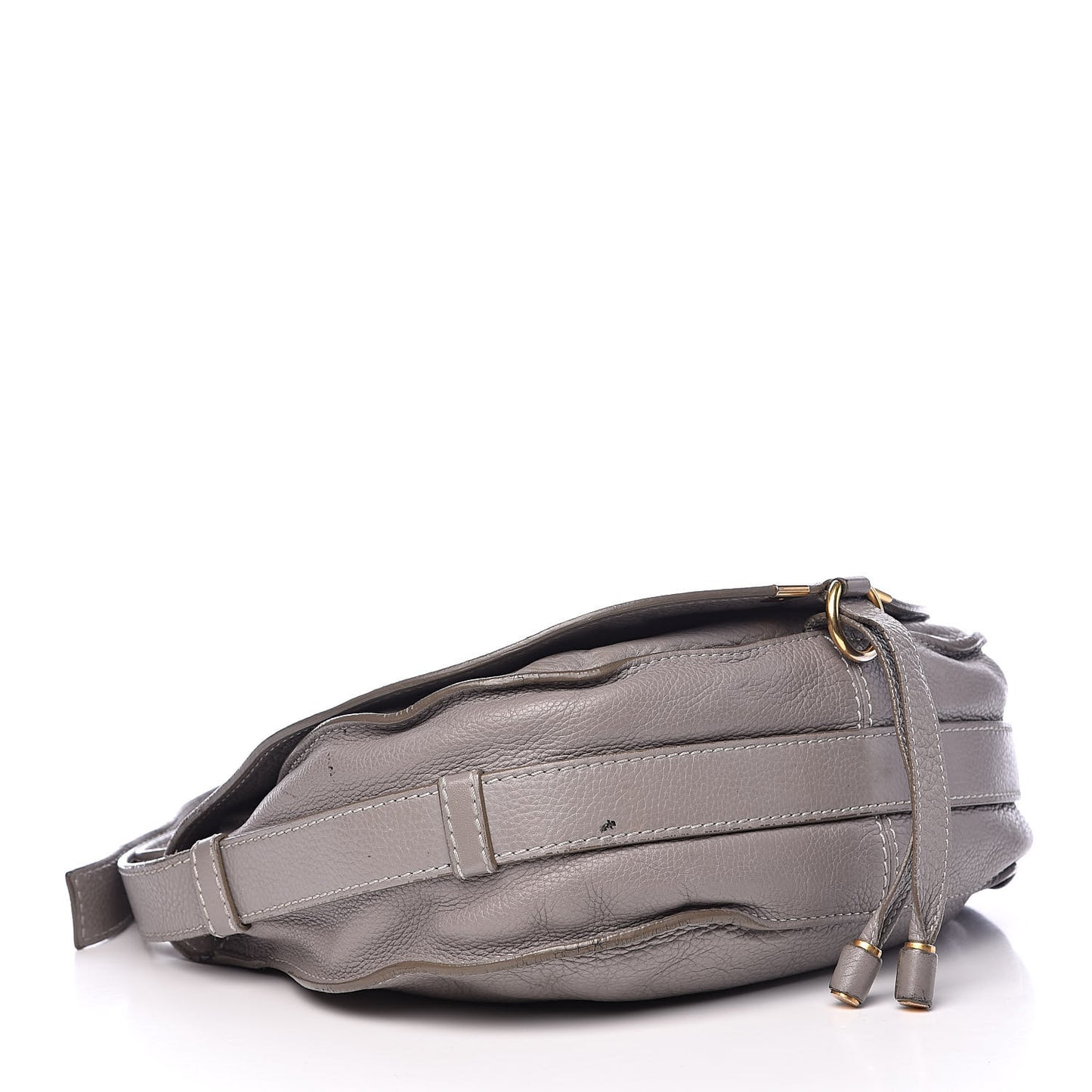 Calfskin Medium Marcie Round Crossbody Bag Cashmere Grey