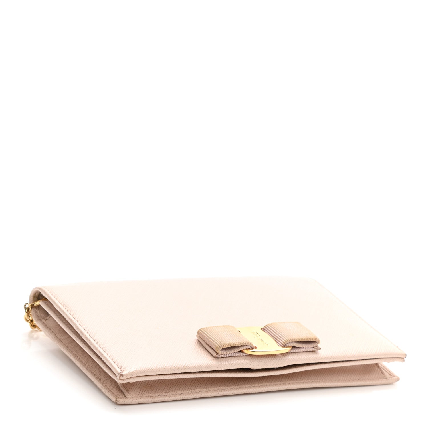 Salvatore Ferragamo Calfskin Miss Vara Wallet On Chain Pink 4 of 10