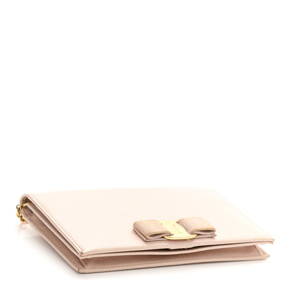 Salvatore Ferragamo Calfskin Miss Vara Wallet On Chain Pink 4 of 10
