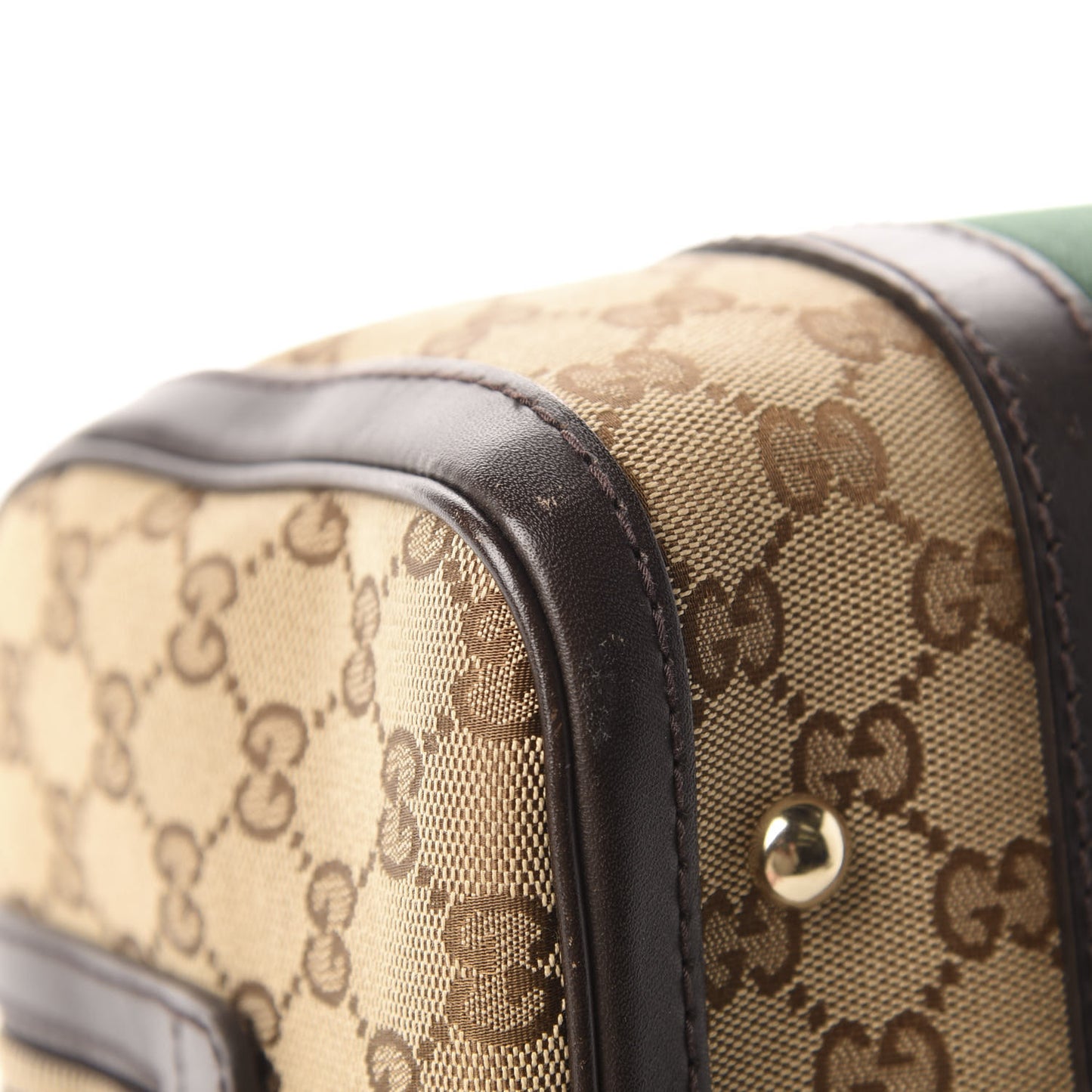 Monogram Vintage Web Small Boston Dark Brown