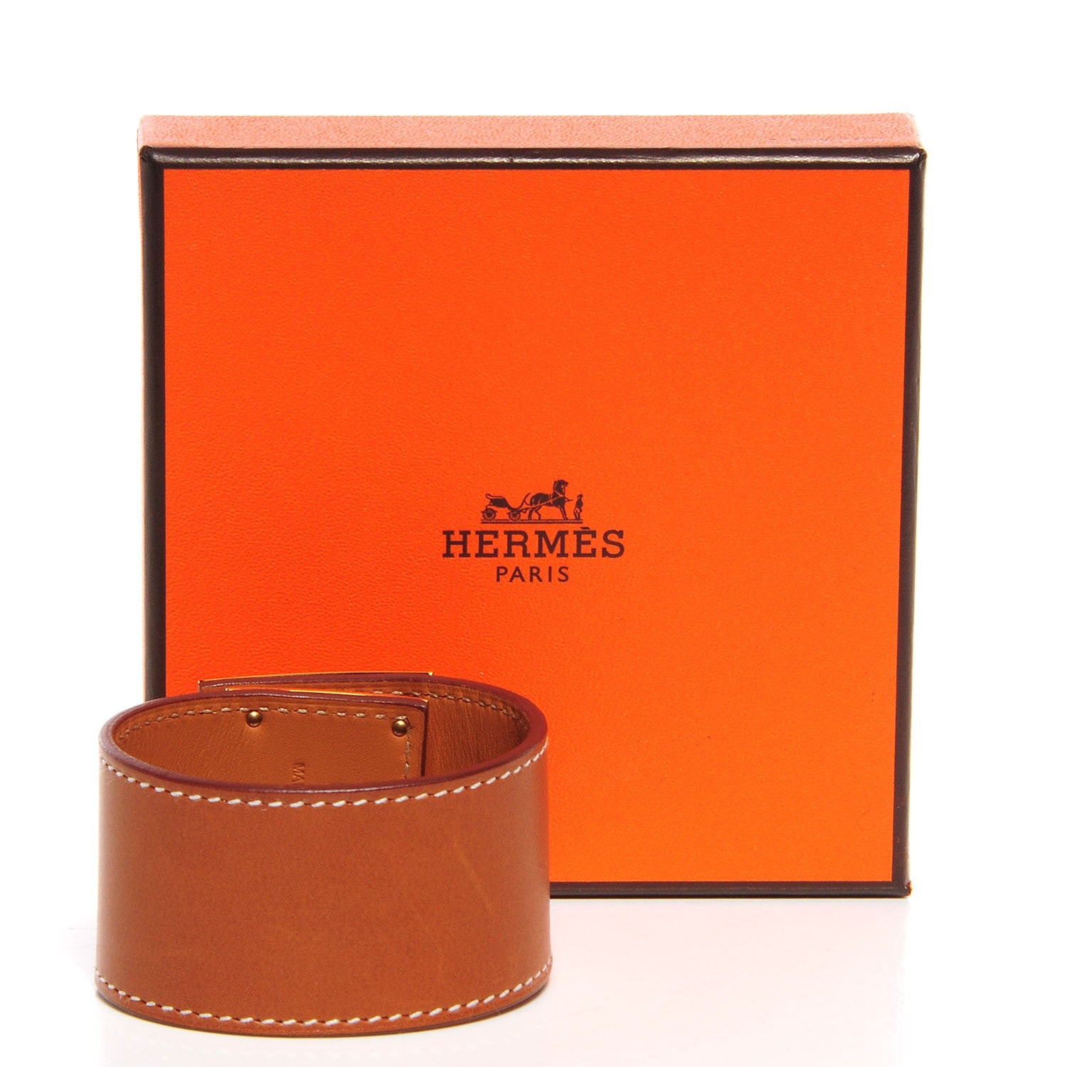 Hermes Natural Barenia Kelly Dog Bracelet 7 of 7