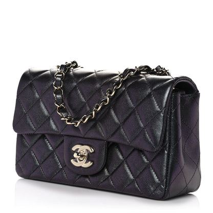 Chanel Iridescent Lambskin Quilted Mini Rectangular Flap Black 6 of 14