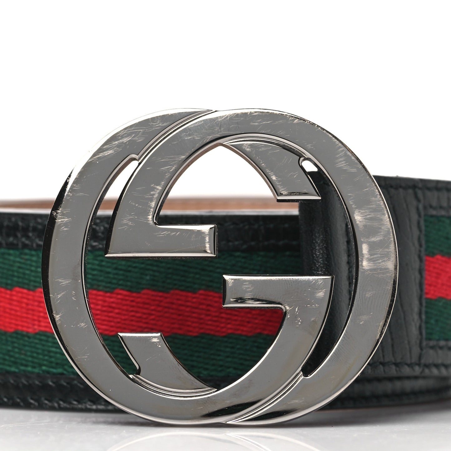 Calfskin Web Interlocking G Belt 90 36 Black