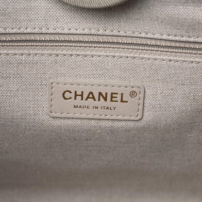 Chanel Mixed Fibers Small Deauville Tote Beige Black 6 of 13