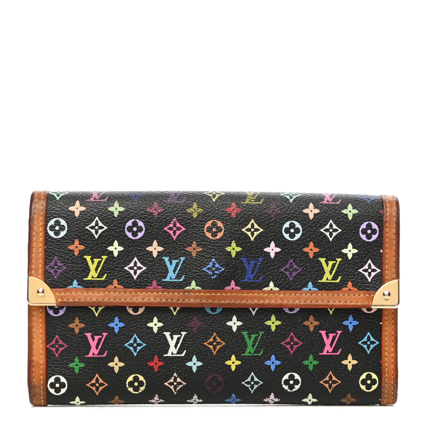 Monogram Multicolor Porte Tresor International Wallet Black