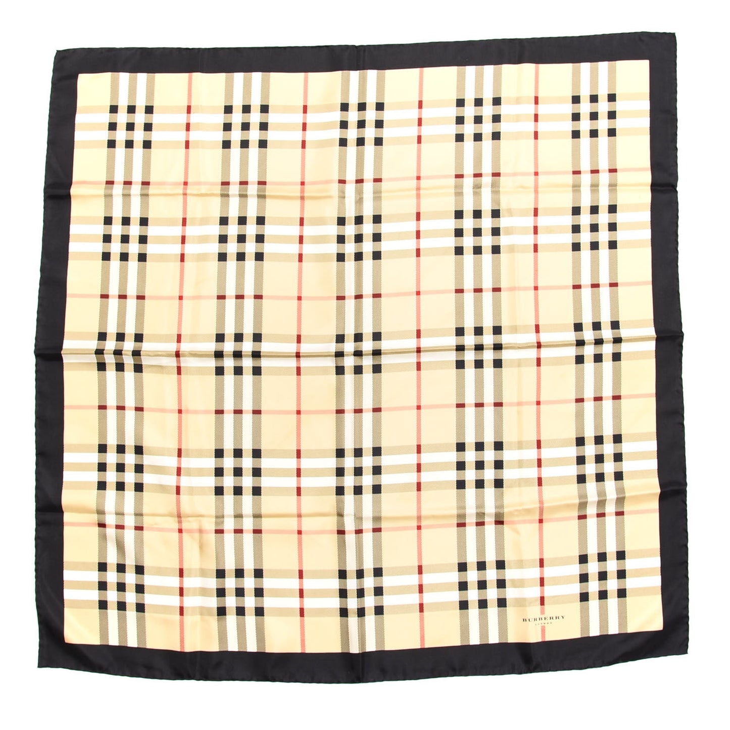 Silk House Check Scarf Beige