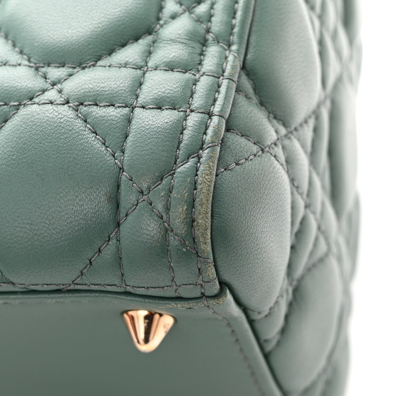 Christian Dior Lambskin Cannage Medium Lady Dior Orage 11 of 11