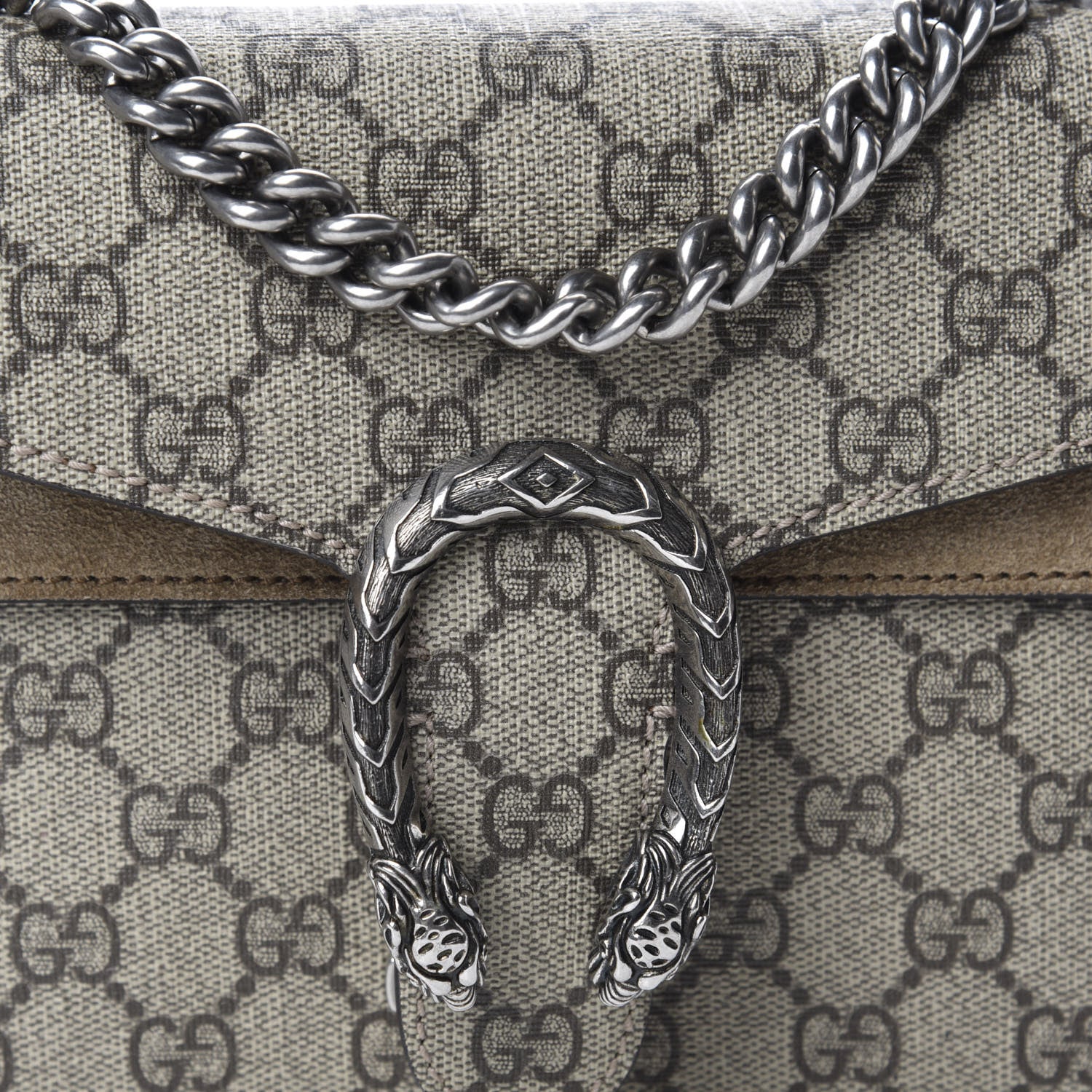Gucci GG Supreme Monogram Mini Dionysus Shoulder Bag Taupe 10 of 10