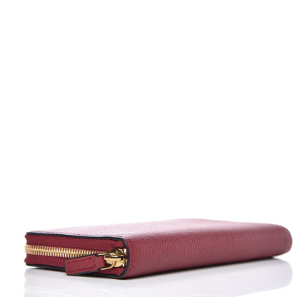 MCM Calfskin Fontanellas Park Avenue Milla Zip Around Wallet Burgundy 4 of 11