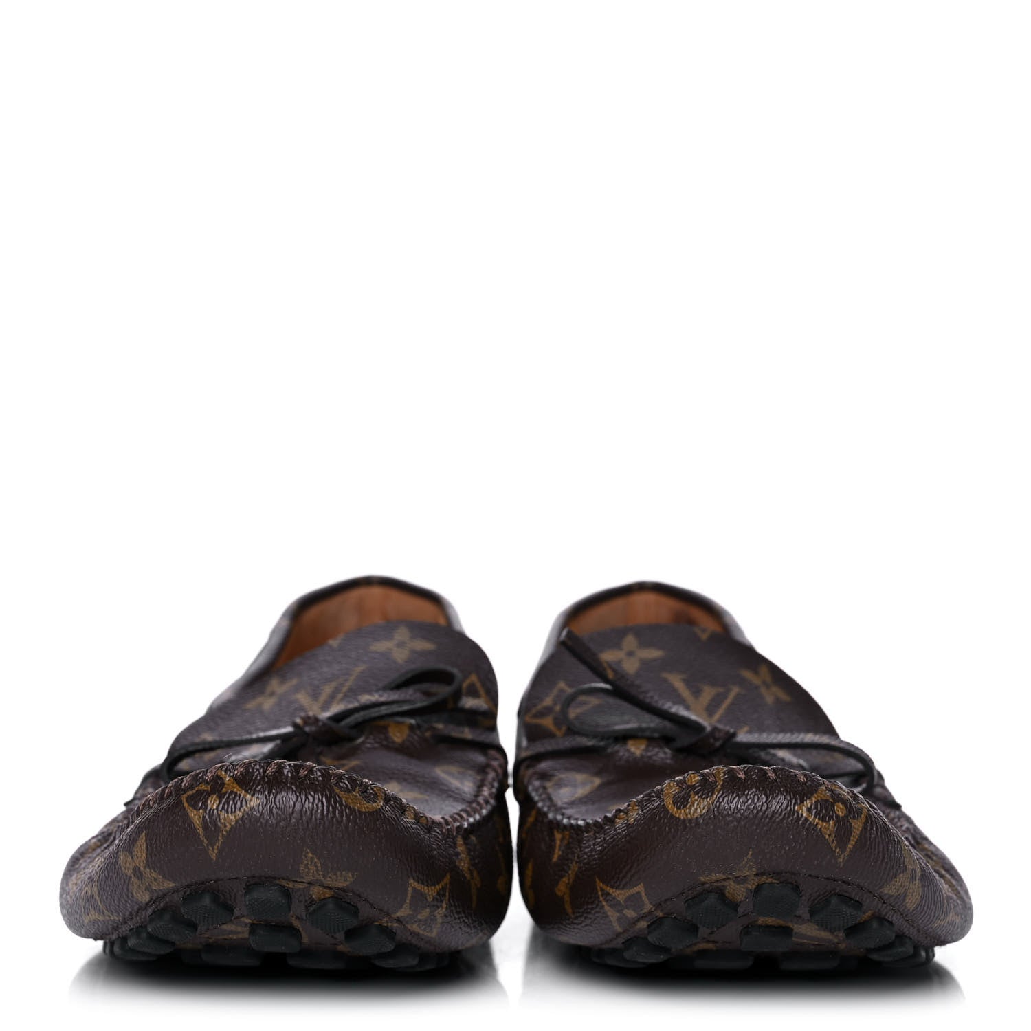 Louis Vuitton Monogram Mens Arizona Car Shoe Moccasin Loafers 12 Macassar 2 of 11
