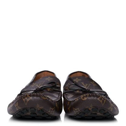 Louis Vuitton Monogram Mens Arizona Car Shoe Moccasin Loafers 12 Macassar 2 of 11