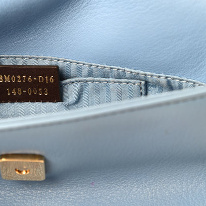 Fendi Vitello Flamingo Enamel Fendista Pouchette Crossbody Blue 9 of 11