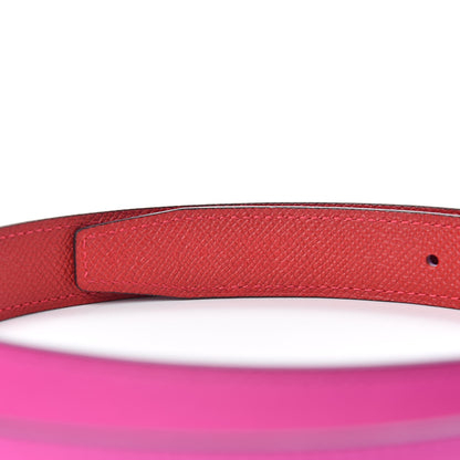 Hermes Swift Epsom 24mm Gamma Belt 85 Magnolia Rouge Casaque 6 of 7