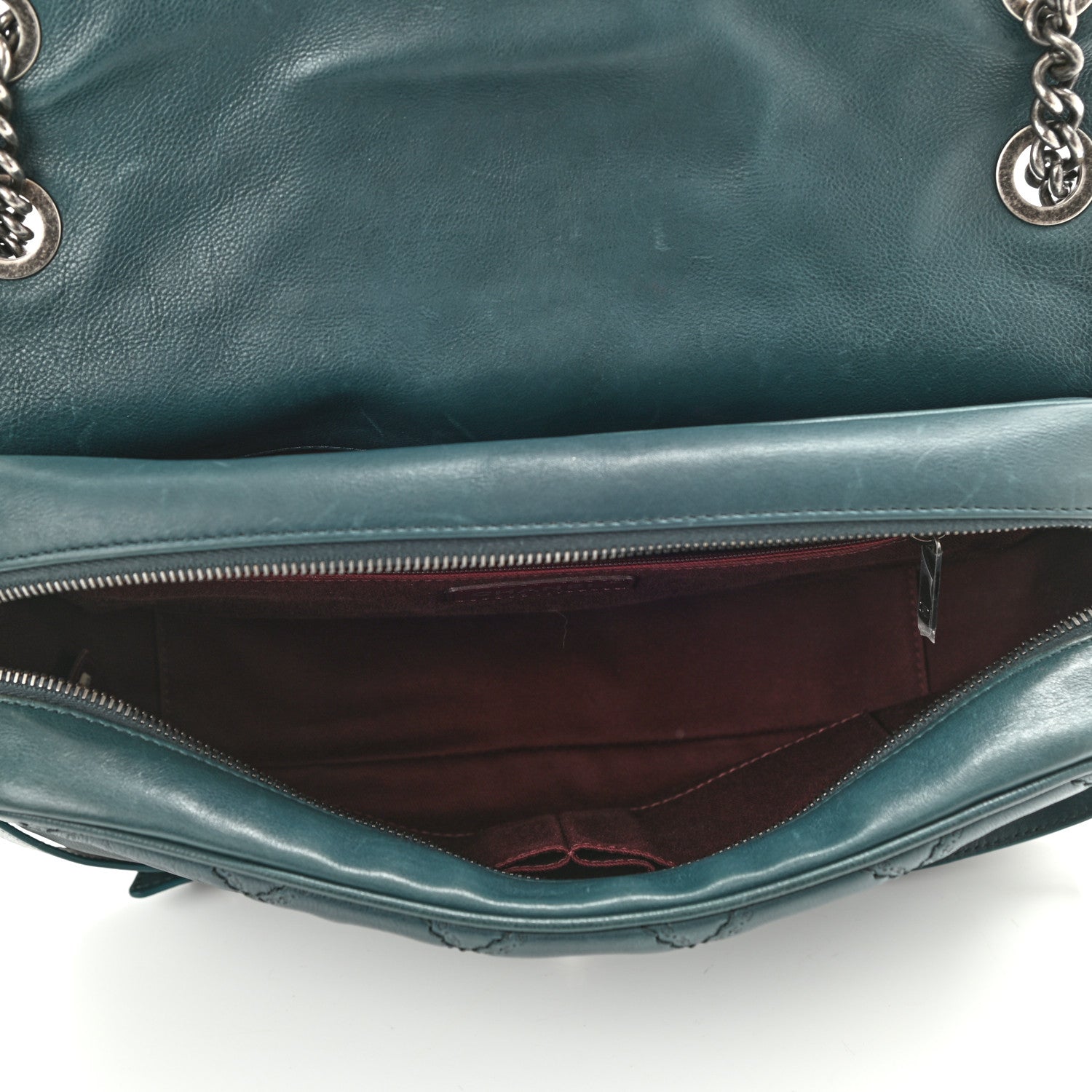 Chanel Calfskin Quilted Jumbo Coco Sporran Flap Dark Green 5 of 11