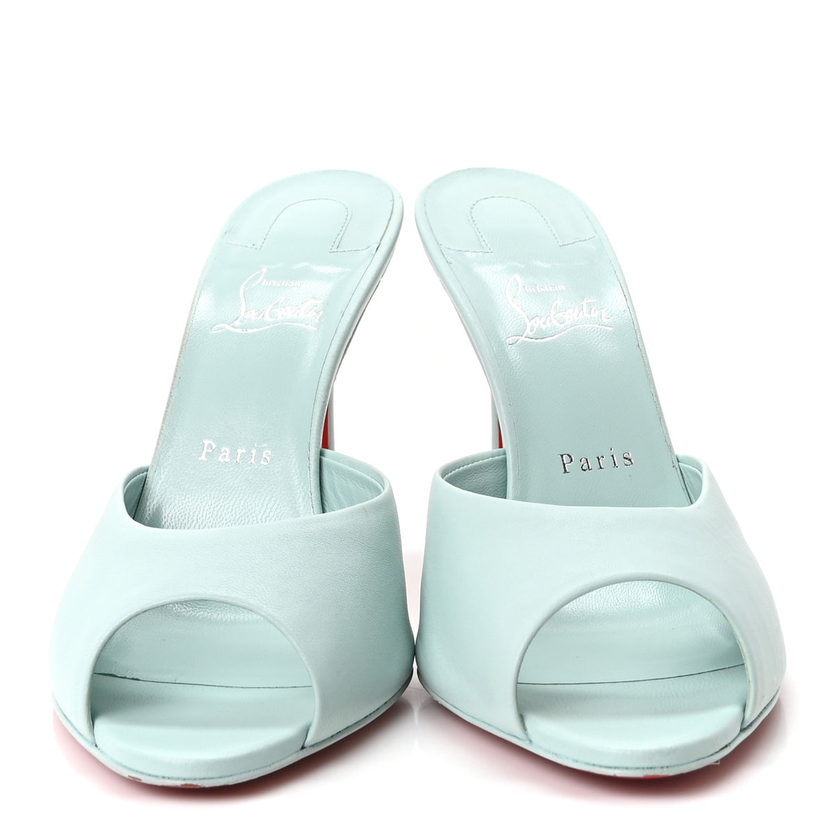 Christian Louboutin Nappa Me Dolly 100 Sandals 41.5 Iceberg 3 of 9