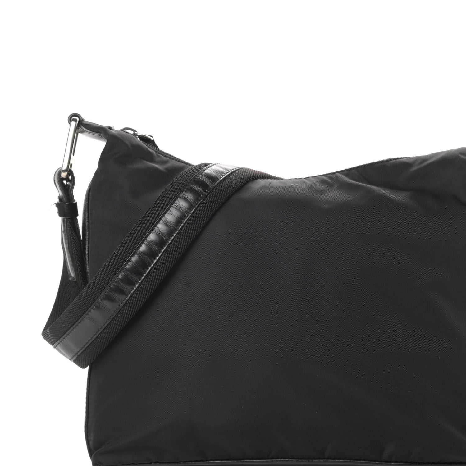 Prada Tessuto Nylon Shoulder Bag Black 8 of 12