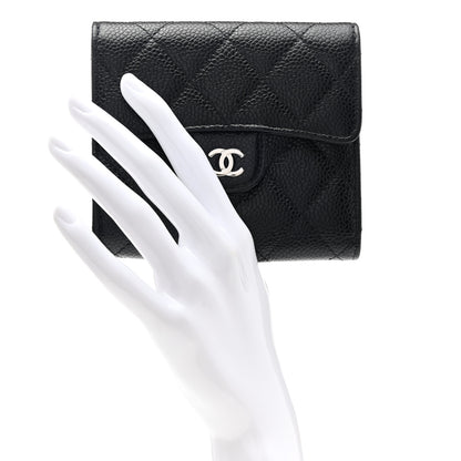 Chanel Caviar Quilted Compact Flap Wallet Black 2 of 8
