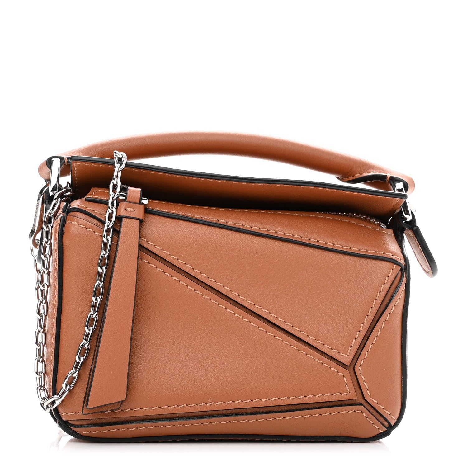 Loewe Calfskin Nano Puzzle Bag Tan 1 of 10
