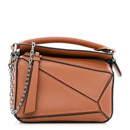 Loewe Calfskin Nano Puzzle Bag Tan 1 of 10