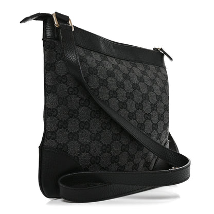 Gucci Monogram Flat Messenger Bag Black 3 of 11