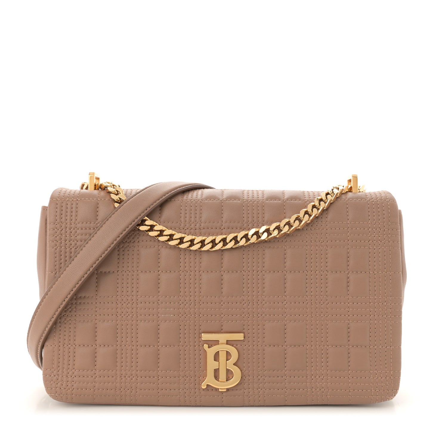 Lambskin Quilted Medium Lola Bag Camel