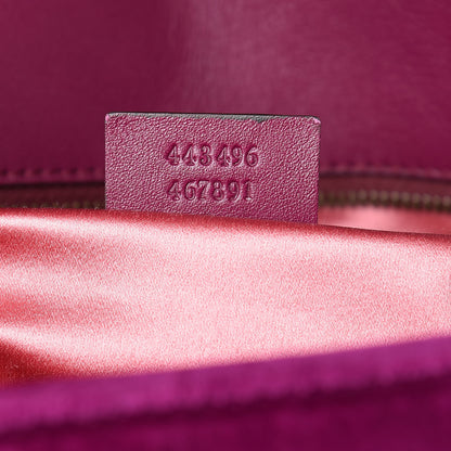 Gucci Velvet Matelasse Medium GG Marmont Shoulder Bag Fuchsia Violet Cyclamen 7 of 11