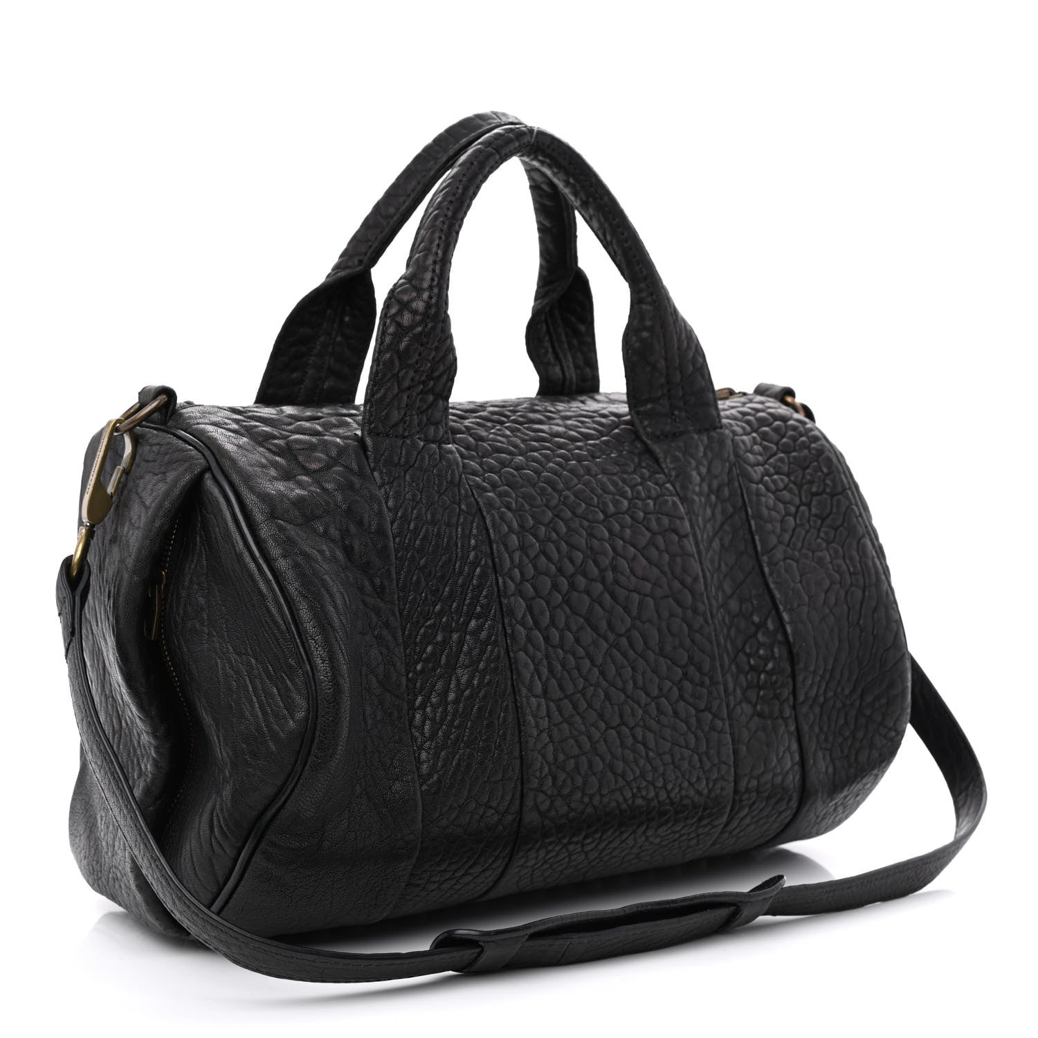 Alexander Wang Pebbled Lambskin Rockie Black Antique Brass Hardware 3 of 9