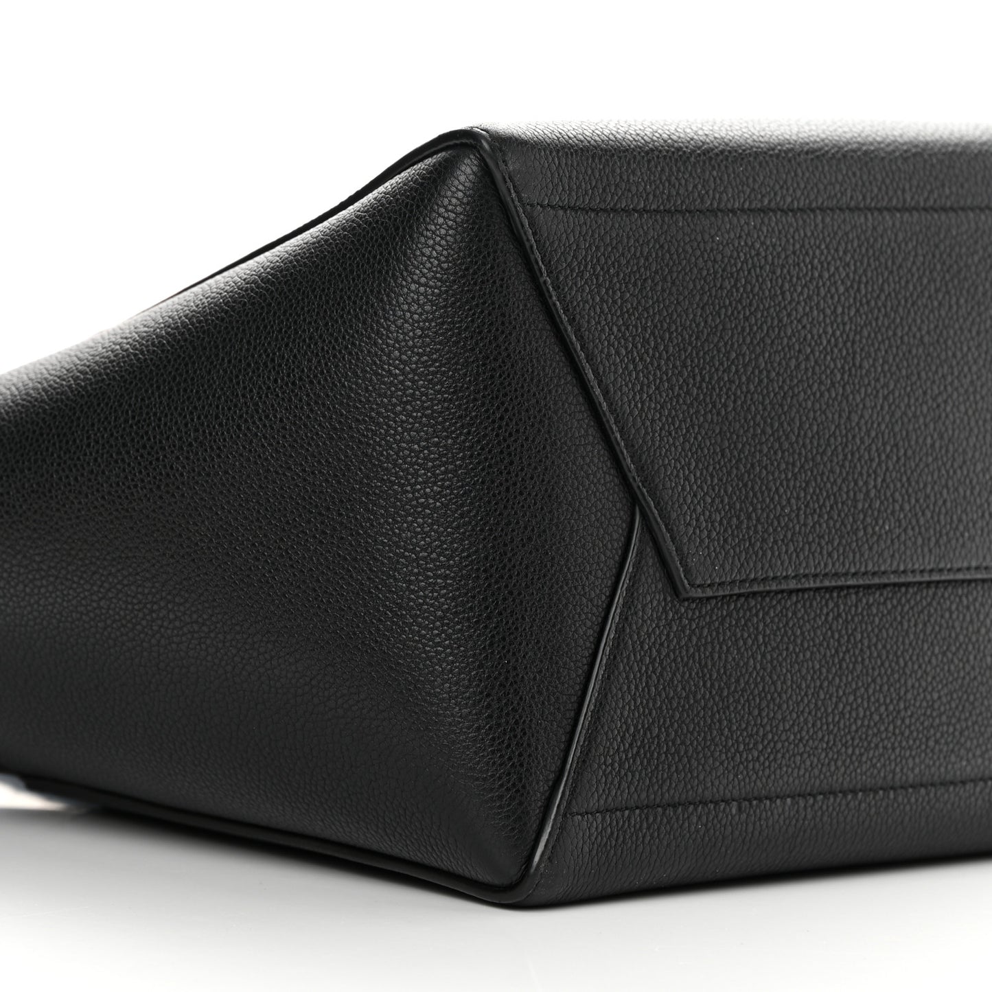 Soft Grained Calfskin Sangle Bucket Bag Black