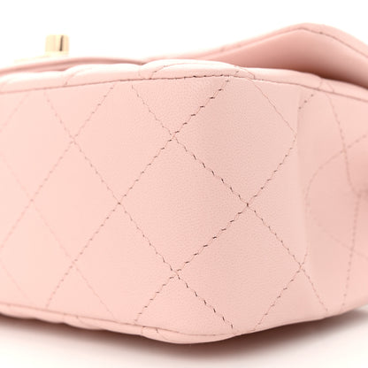 Chanel Lambskin Quilted Mini Rectangular Flap Light Pink 10 of 11