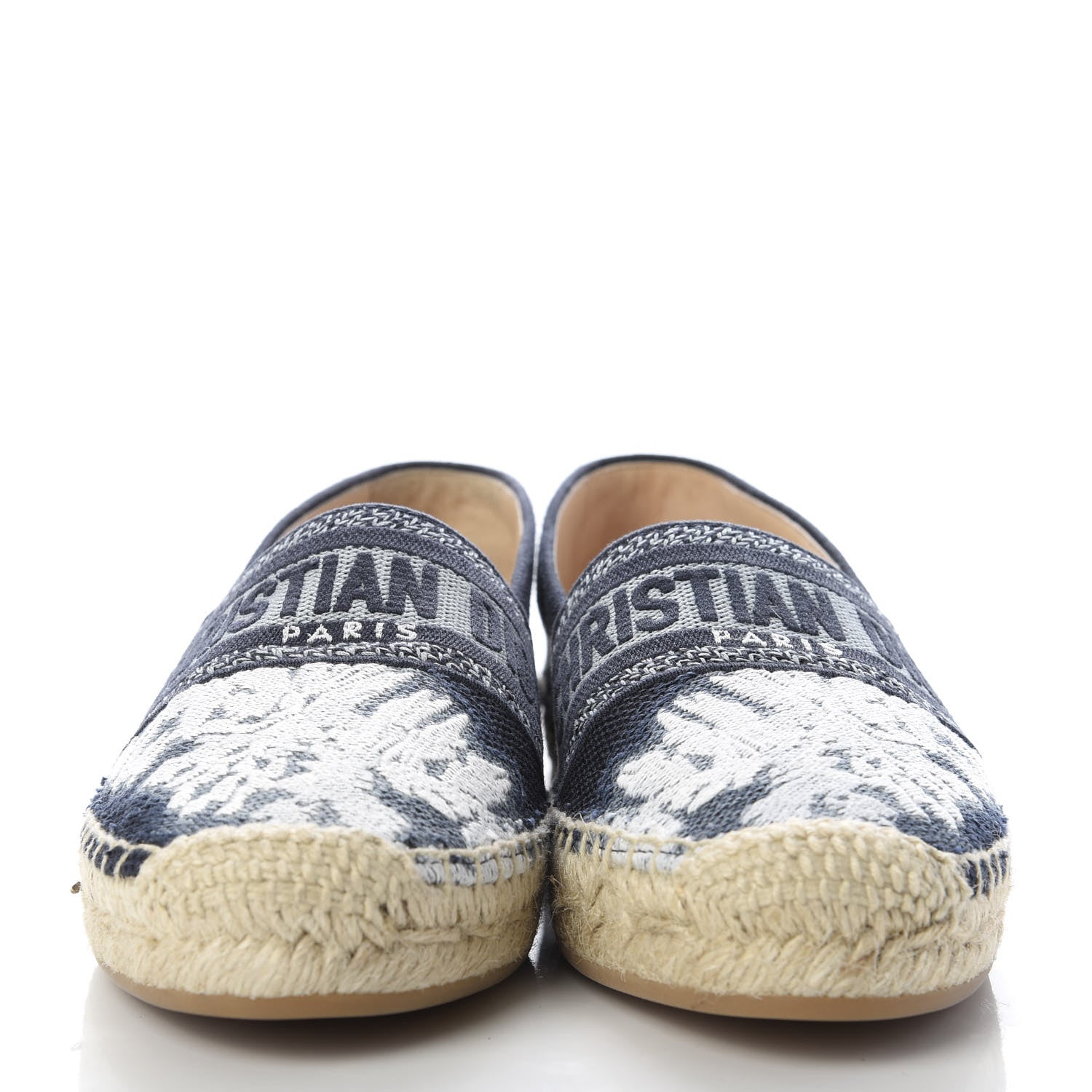 Christian Dior Canvas Tie and Dior Embroidered Granville 15mm Espadrilles 37 Denim 2 of 10