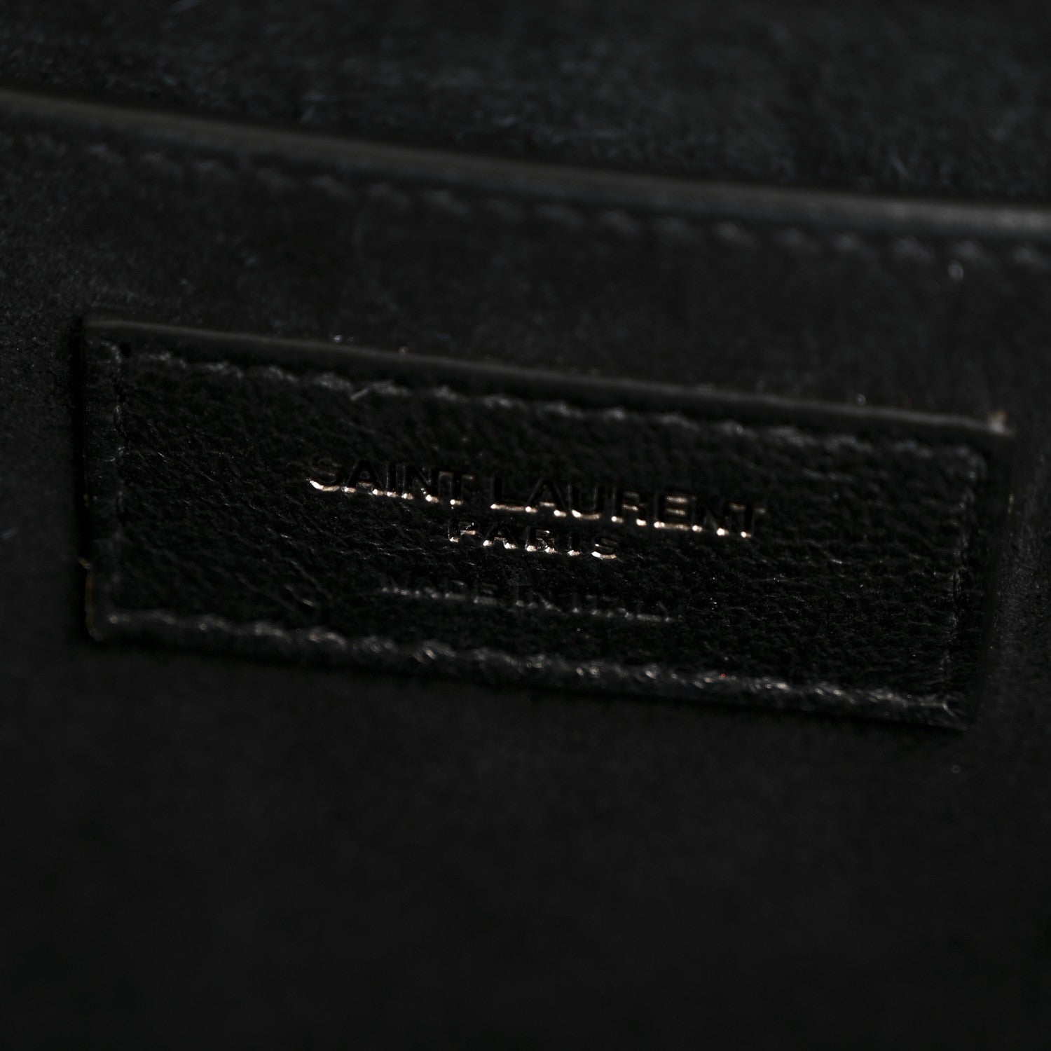 Saint Laurent Metallic Grain De Poudre Medium Classic Monogram Kate Satchel Dark Lead 6 of 13