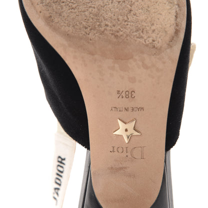 Christian Dior Velvet Ribbon J'Adoir Slingback 65mm Pumps 38.5 Black 8 of 9